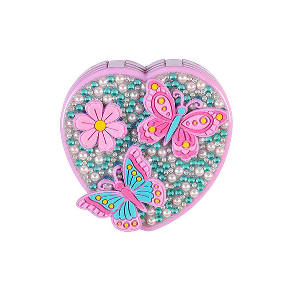 Kasetka z kosmetykami dla dzieci z lusterkiem zestaw 18 el. Serce, Souza!