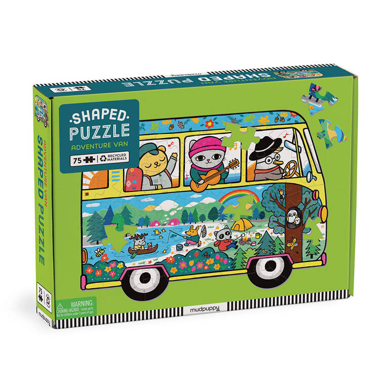 Puzzle konturowe Van Mudpuppy 75 elementów - edukacyjne puzzle dla dzieci