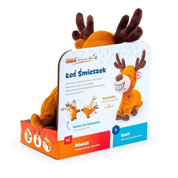Zabawki interaktywne - Łoś Śmieszek, dla dzieci, 2 lata+, Dumel