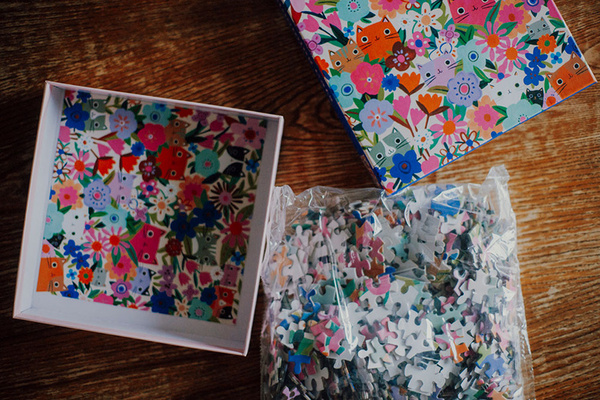 Puzzle rodzinne Kwitnące kotki 500 elementów, dla dzieci, 8 lat+, Mudpuppy