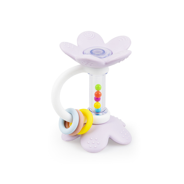 Grzechotka Grzechoczące Kwiatki lila dla dzieci 3 m +, GiliGums