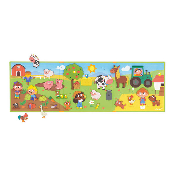 Układanka Magnetyczna Farma Magneti'stories dla dzieci 3+, Janod