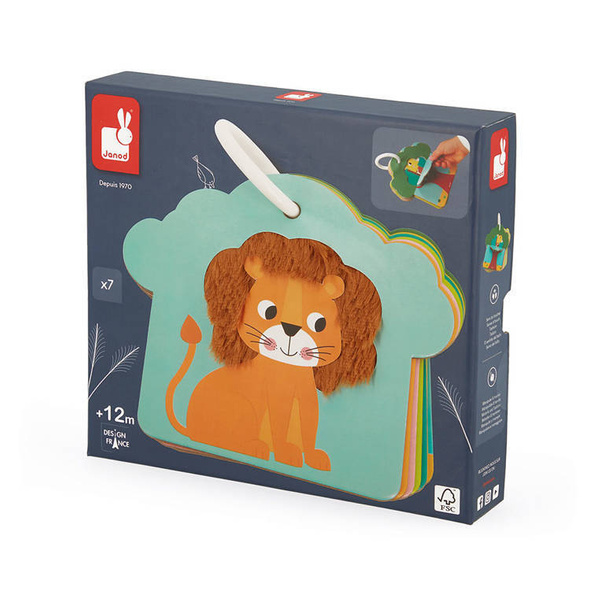 Karty sensoryczne Sawanna 7 elementów, Janod