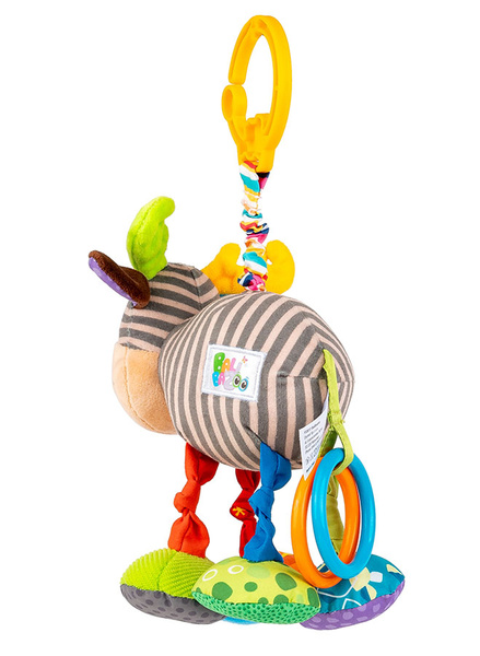 Zawieszka do wózka Łoś Alek z wibracją i gryzakiem, 0 m+, Balibazoo