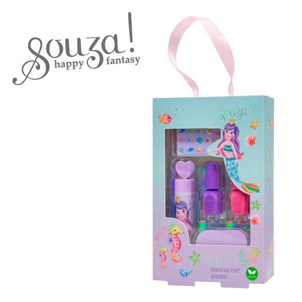 Kosmetyki do makijażu i stylizacji paznokci - zestaw, Syrenka, 3+, Souza!