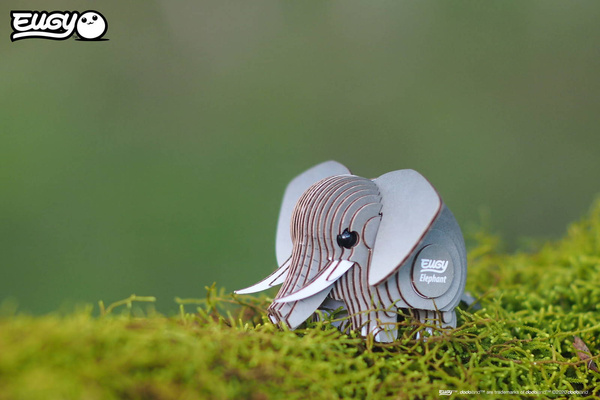 Układanka Puzzle 3D Słoń - zestaw kreatywny dla dzieci 6 lat+, Eugy