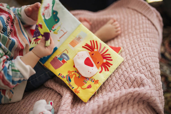 Książeczka z mini-pacynką wielofunkcyjna Królik dentysta 6 m+, Lilliputiens