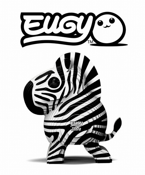 Układanka Puzzle 3D Zebra - zestaw kreatywny dla dzieci 6 lat+, Eugy