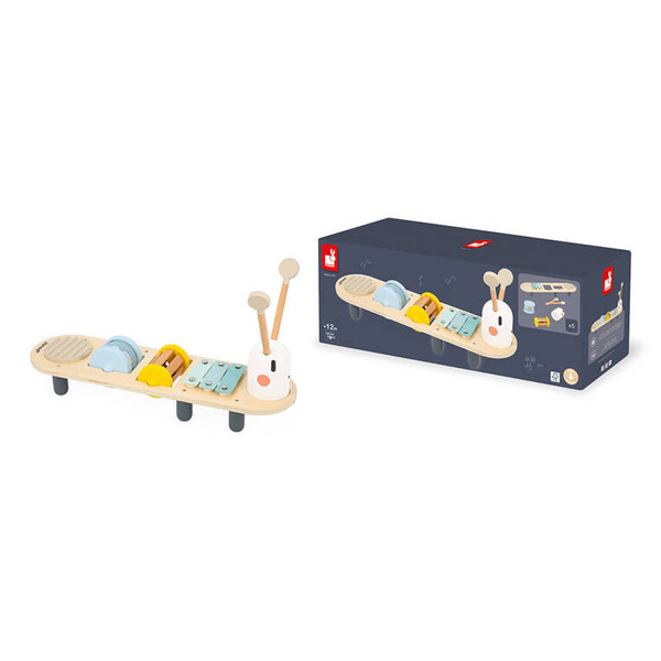 Zabawki drewniane - muzyczny ministolik Dżdżownica Sweet Cocoon 12m+, Janod