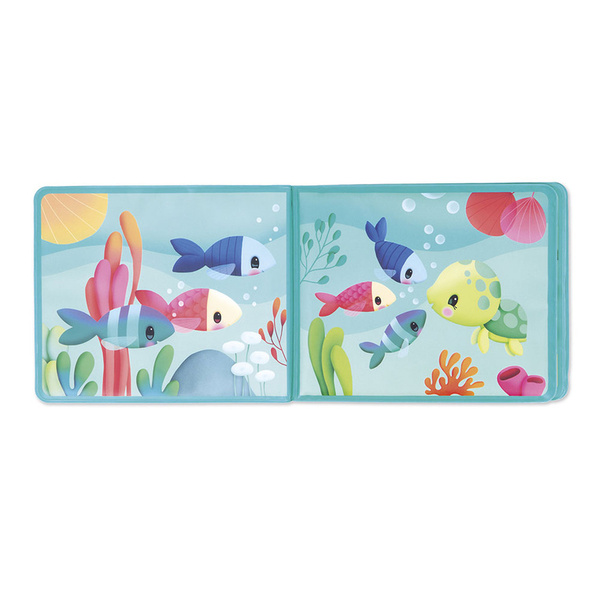 Zabawki do kąpieli - Książeczka Przyjęcie pod wodą, dla dzieci 10 m+, Janod