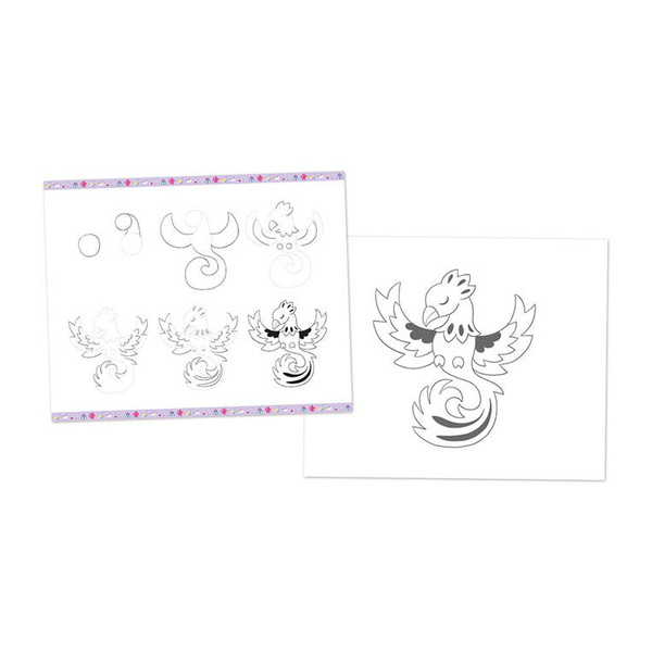 Zestaw kreatywny Rysowanie krok po kroku Fantastyczne stworzenia 7+, Janod