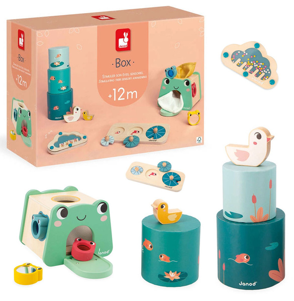 Zestaw zabawek edukacyjnych Box 12 m-cy, Janod