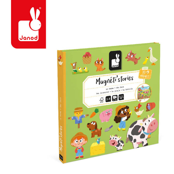 Układanka Magnetyczna Farma Magneti'stories dla dzieci 3+, Janod