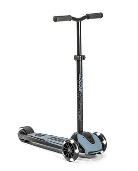 Scoot and Ride Highwaykick 5 LED Hulajnoga trójkołowa balansowa ze świecącymi kółkami LED 5+, kolor: Steel