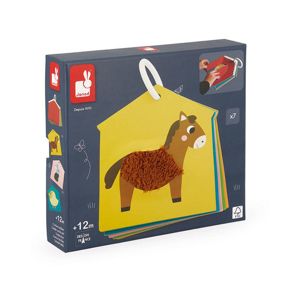 Karty sensoryczne Farma 7 elementów, Janod