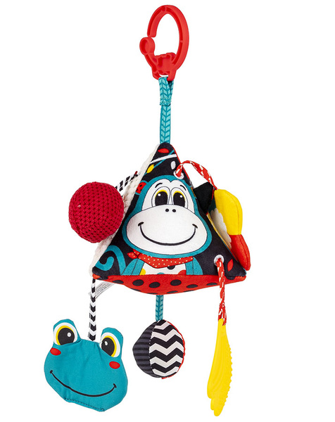 Zawieszka kontrastowa do wózka łóżeczka Piramidka Krowa, 0 m+, Balibazoo