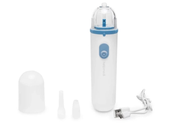 Zestaw Electrino Secure+: Elektryczny aspirator kataru HelpMedi Electrino oraz sól fizjologiczna Katarek Secure+