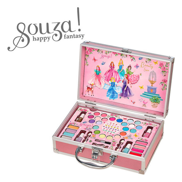 Zestaw do makijażu dla dzieci - Walizka z kosmetykami Księżniczki, Souza!