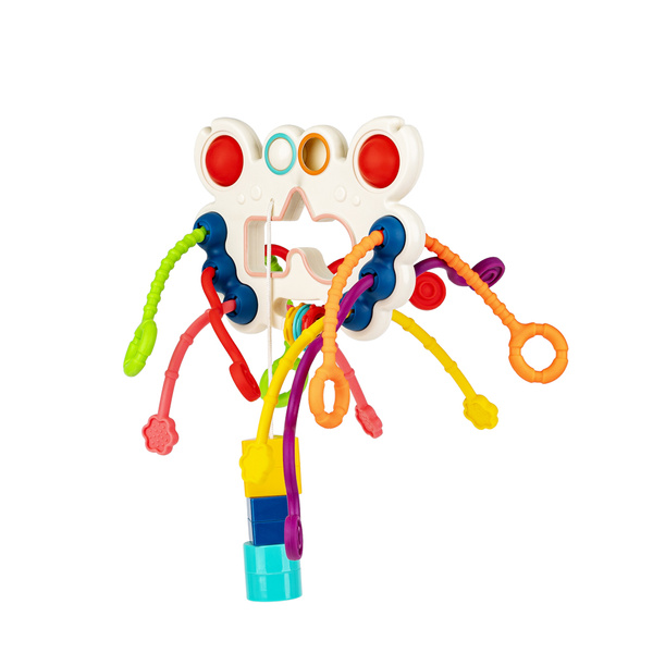Zabawki sensoryczne - Motyl Kolorowe Linki, dla dzieci, 18 m+, Tuli Fun, Dumel