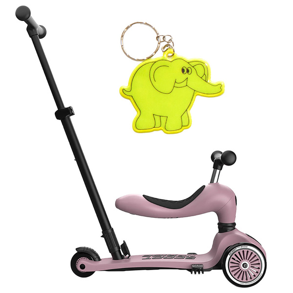 Scoot and Ride HK1 Push and Go 2w1 jeździk i hulajnoga dla dzieci 1-5 lat, kolor: Wildberry