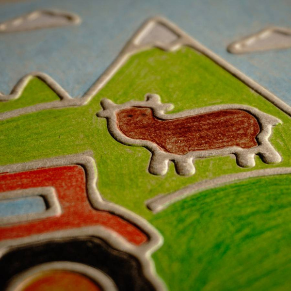 Wypukła kolorowanka dotykowa Zwierzęta, brązowa - eko, Robot Manufacture