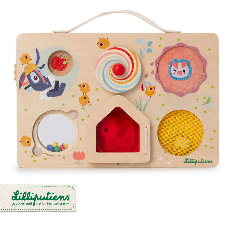 Tablica edukacyjna drewniana Farma Lilliputiens 12m+