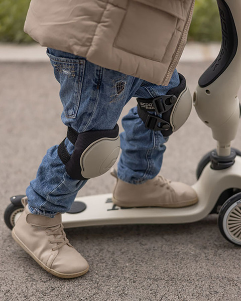 Scoot and Ride Ochraniacze dla dzieci, na rolki, wrotki, hulajnogę, rozm. S, kolor: Ash