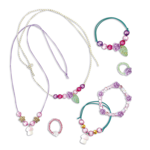 Zestaw kreatywny do tworzenia biżuterii ze szkatułką Wróżki, dla dzieci 6 lat+, Janod