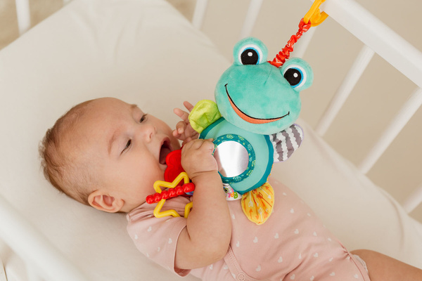 Zawieszka do wózka łóżeczka z gryzakiem Zwariowany Felek, 0 m+, Balibazoo