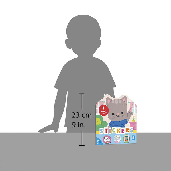 Zestaw kreatywny - książeczka z naklejkami Dom, dla dzieci, 18 m+, Janod