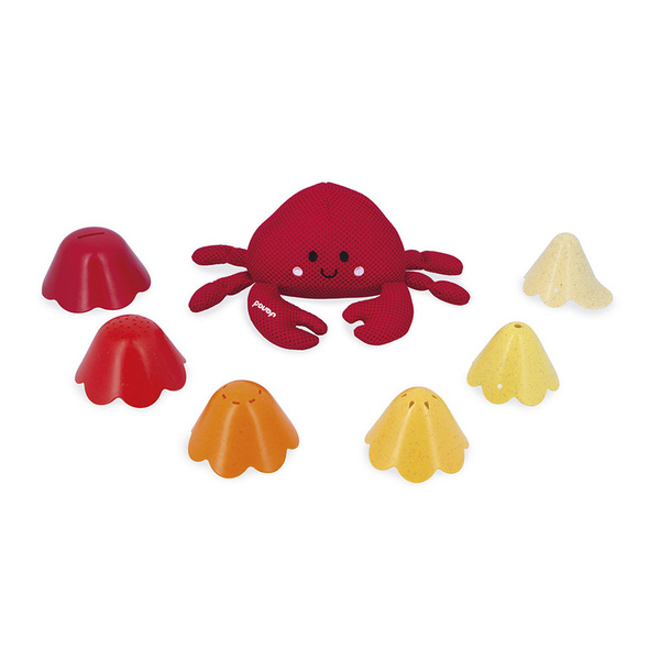 Zabawka do kąpieli - krab z muszelkami, dla dzieci, 10 m+, Janod