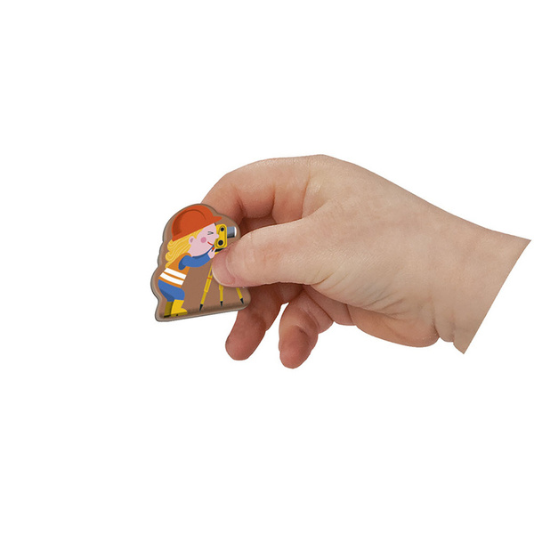 Układanka magnetyczna Magnetibook Plac budowy, dla dzieci, 3-8 lat, Janod