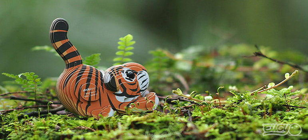 Układanka Puzzle 3D Tygrys - zestaw kreatywny dla dzieci 6 lat+, Eugy