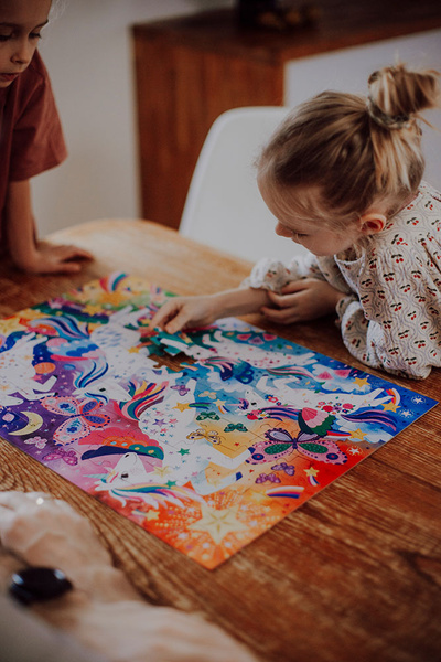 Puzzle - układanka Magiczne jednorożce 100 elementów, dla dzieci, 5+, Mudpuppy