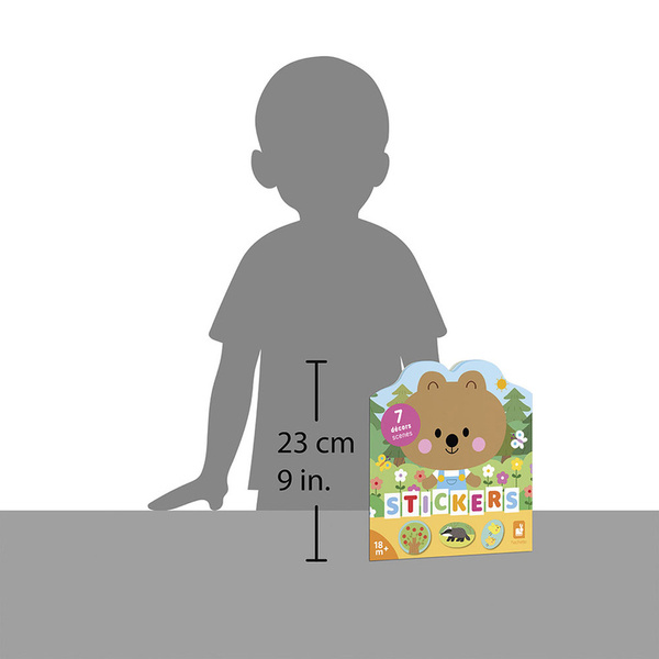 Zestaw kreatywny - książeczka z naklejkami Las, dla dzieci, 18 m+, Janod