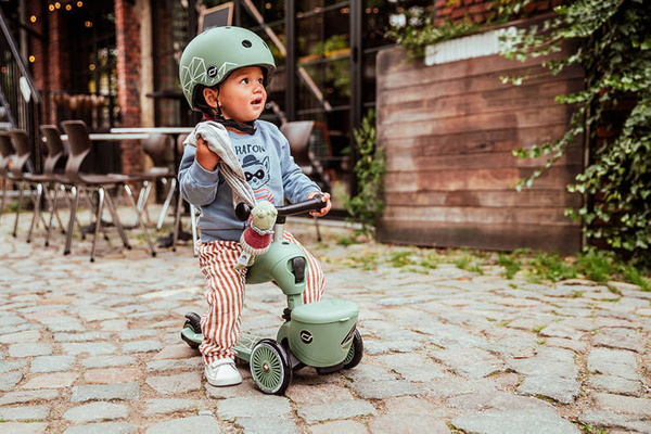 Scoot and Ride HK1 Lifestyle 2w1 jeździk i hulajnoga dla dzieci 1-5 lat, kolor: Green Lines