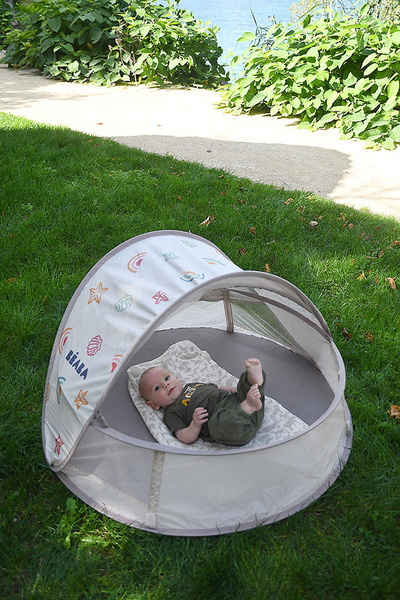 Namiot plażowy 100 cm średnicy, z moskitierą i pokrowcem Breezynest UV, Beaba