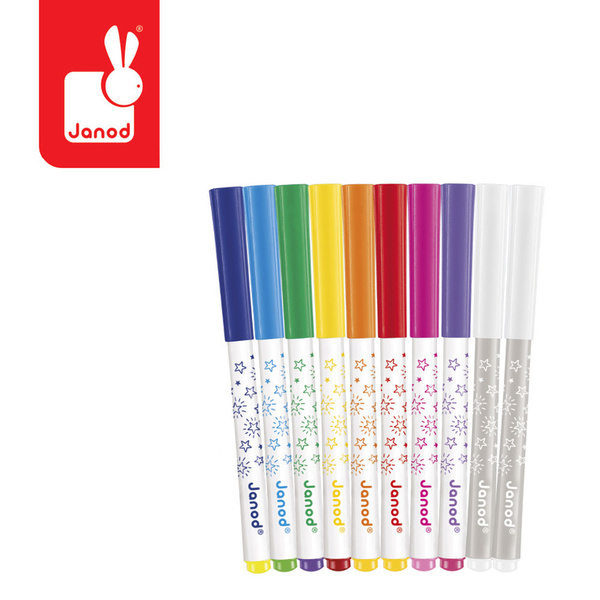 Zestaw kreatywny - Magiczne flamastry zmieniające kolor, 3 lata+, Janod