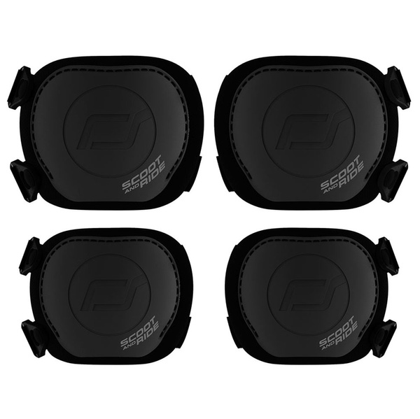 Zestaw: Scoot and Ride HK1 Lifestyle 2w1 jeździk i hulajnoga dla dzieci 1-5 lat, kolor: Brown + ochraniacze XXS, kolor: Black