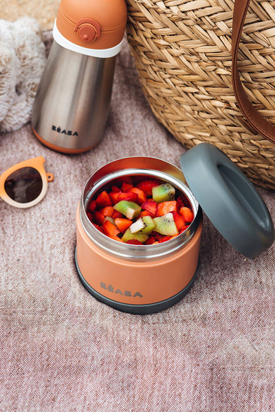 Termos - pojemnik obiadowy ze stali nierdzewnej duży terrcotta 500ml, Beaba