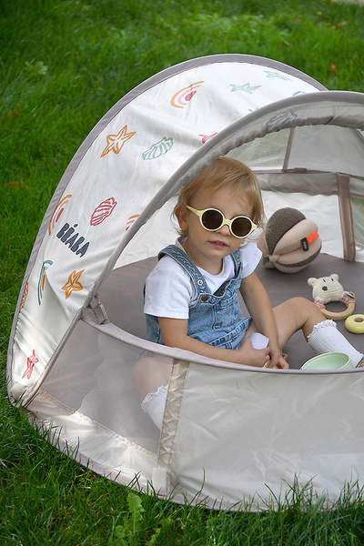 Namiot plażowy 100 cm średnicy, z moskitierą i pokrowcem Breezynest UV, Beaba