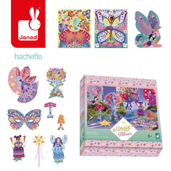 Zestaw kreatywny 11 dekoracji Wróżki Magic Fairies, dla dzieci, 5 lat+, Janod