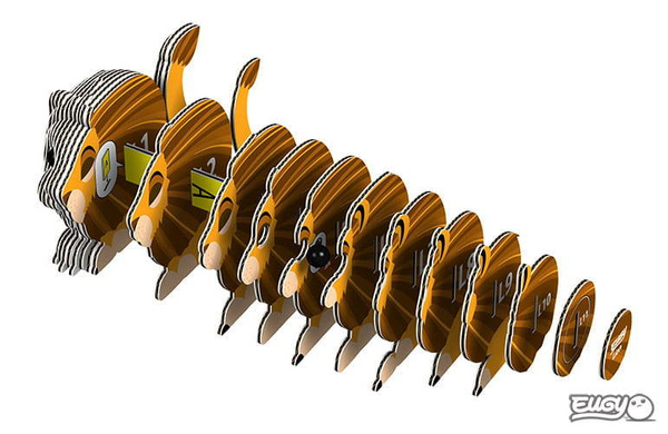 Układanka Puzzle 3D Lew - zestaw kreatywny dla dzieci 6 lat+, Eugy