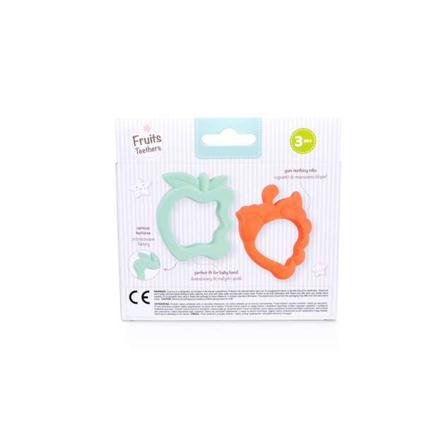 Silikonowe Gryzaki Owoce 2-pak, Giligums