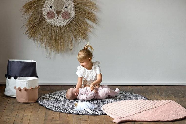 Mata do zabawy z bawełny organicznej dwustronna nieprzemakalna Nappy Free Playmat Anchor, Toddlekind