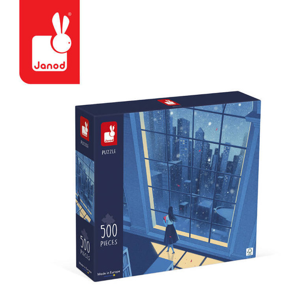Puzzle artystyczne Nocny widok w błękicie 500 elementów 8+ Made in Poland, Janod