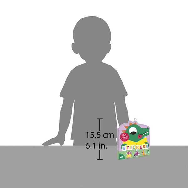 Zestaw kreatywny - książeczka z naklejkami Dinozaury , dla dzieci, 3+, Janod