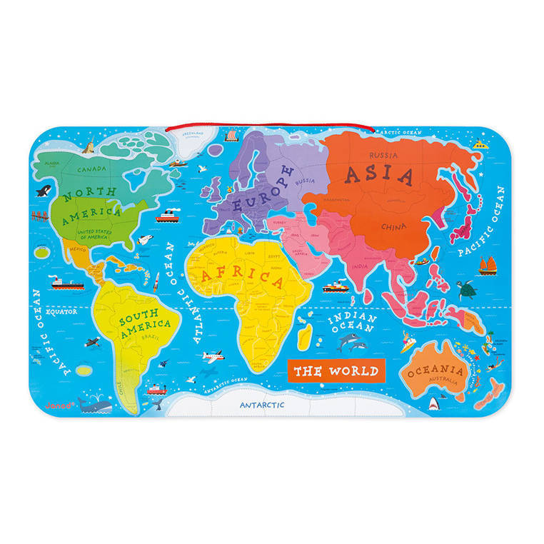 Puzzle magnetyczne Mapa świata Janod – rozwój i edukacja dziecka