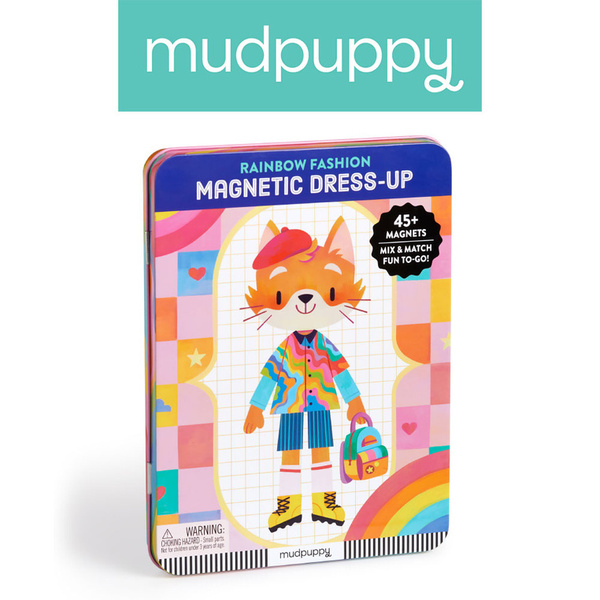 Tablica magnetyczna - Magnetyczne postacie Tęczowa moda, dla dzieci 4+, Mudpuppy