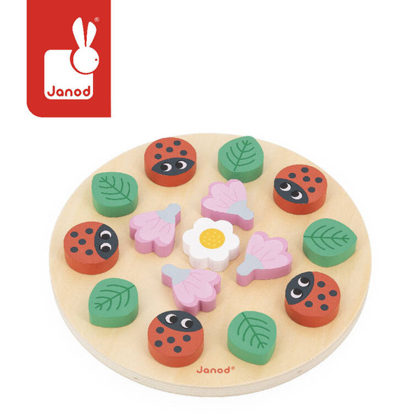 Układanka drewniana rozwojowa Moja pierwsza mandala dla dzieci 2+, Janod